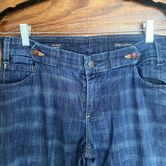 Citizens of Humanity Cadet Stretch dark wash wide leg  jeans size 29 - Picture 2 of 9